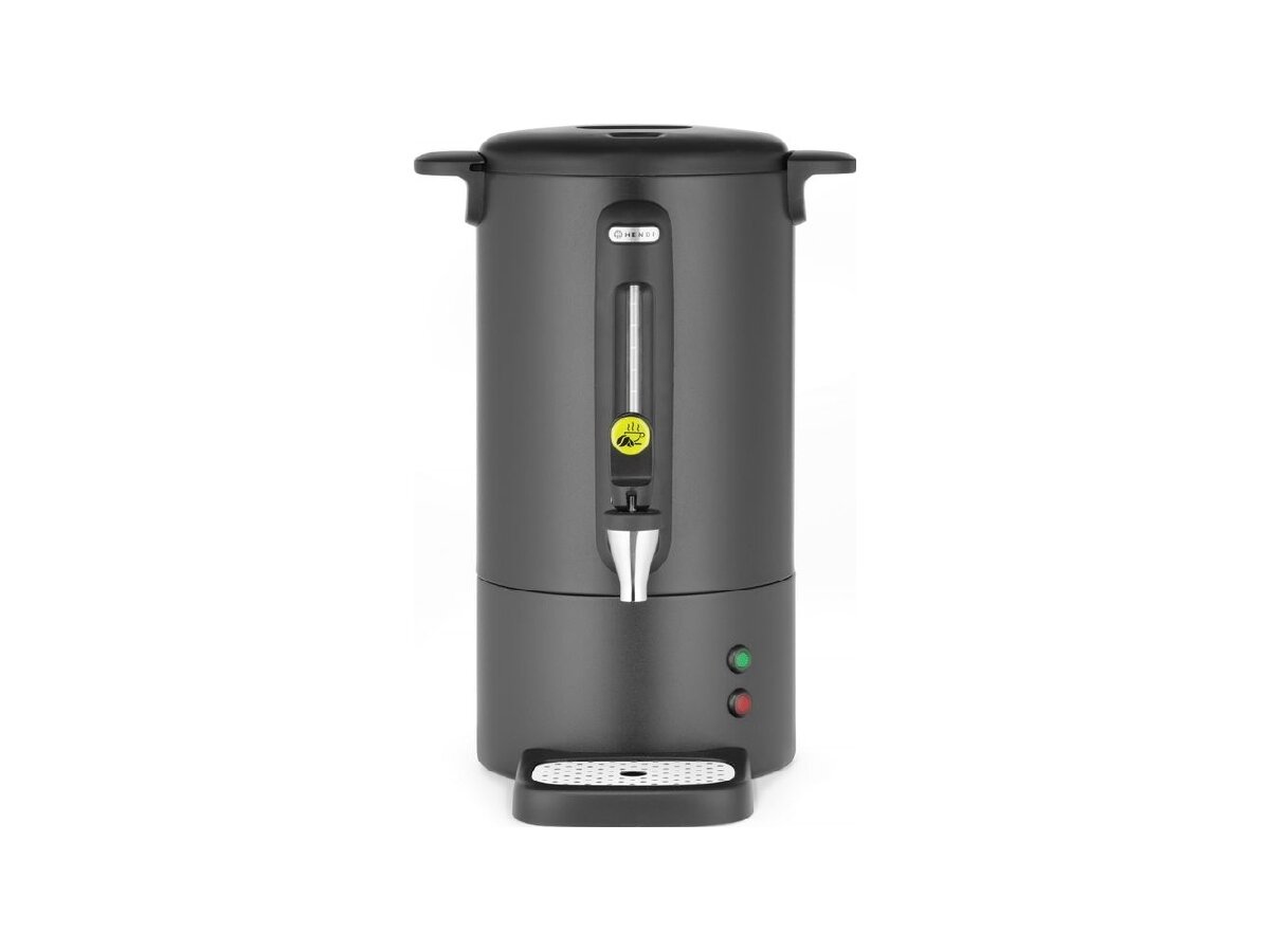 Hendi Perkolator, mattschwarz, für 7 Liter, 1050 W, BTH 305 x 350 x 451 mm