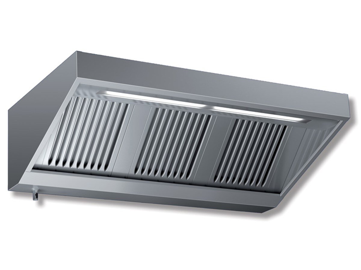 Wandhaube PREMIUM komplett mit Motor und Regler, Bautiefe 900 mm, BTH 2400 x 900 x 450 mm