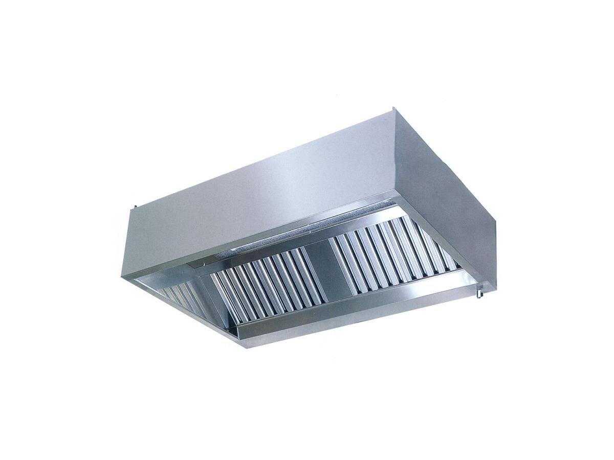 Kasten-Wandhaube mit LED Beleuchtung und Filter, BTH 2000 x 900 x 450 mm